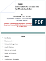 Design and Implementation of A Low Cost Mini Weather Monitoring System