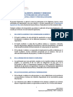 Reglamento, Deberes Y Derechos Actividades de Capacitación: (Diplomas, Cursos Y Otros Relacionados)