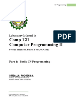 Comp 121 Computer Programming II: Laboratory Manual in