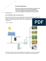 A Typical Design of Solar Water Pump System