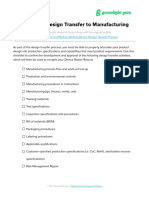 Checklist-Design Transfer To Manufacturing