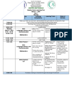 Weekly Home Learning Plan For COT