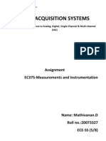 Data Acquisition Systems: Assignment EC375-Measurements and Instrumentation