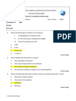 ESAMEN DE CLASIFICACIÓN DE BIOLOGÍA INGLÉS - Valeria Vidal Field 9°MLK