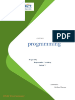 Assignment of Programming