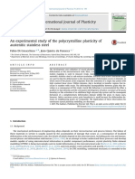 An Experimental Study of The Polycrystalline Plasticity of