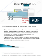 Monitoring of Patient in ICU: Prepared By: Ms. Anugrah Dayal Tutor