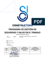 Programa de Gestión en Seguridad y Salud en El Trabajo