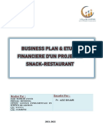 Elaboration Du BP CAFE RESTAURANT