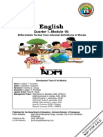 English: Quarter 1 - Module 16