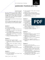 Multiple-Choice Questionnaire: Functional Pelvic Floor Imaging