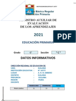 Registro Auxiliar Primaria - Segundo Bimestre 2021