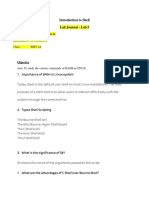 Introduction To Shell Lab Journal - Lab 5: Objective