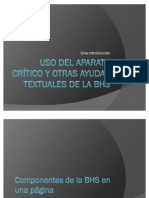 Uso Del Aparato Crítico y Otras Ayudas Textuales