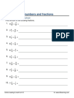 Adding Mixed Numbers and Fractions: Grade 6 Fraction Worksheet