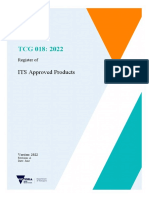 TCG 018 Register of ITS Approved Products 2022 Rev A