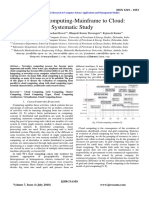 Evolution of Computing Mainframe To Cloud A Systematic Study