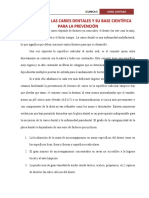 Etiología de Las Caries Dentales y Su Base Científica para La Prevención