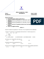 Class X Model Exam Maths