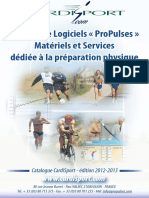 Gamme de Logiciels ProPulses Matériels Et Services Dédiée À La Préparation Physique