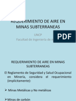 Requerimiento de Aire en Minas Subterraneas