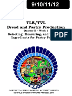 Tle/Tvl: Bread and Pastry Production