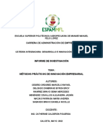 Metódos Practicos para La Aplicación de La Innovación Empresarial