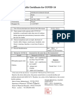 Health Certificate For COVID-19: Roshan Kumar Shah Male 29 04/04/1992 Nepal 11247987