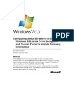 Configuring Active Directory To Back Up Windows BitLocker Drive Encryption and Trusted Platform Module Recovery Information