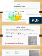 UNIT-1: Fundamentals of D.C. Circuits