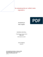 Análisis de La Comunicacion No Verbal, Texto Expositivo