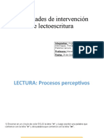 Actividades de Intervención de Lectoescritura