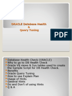 ORACLE Database Health - Query Tunning