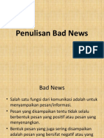 Pertemuan Ke 7 - Penulisan Bad News