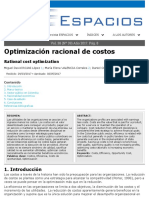 Optimizacion de Los Costos