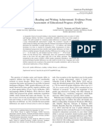 Gender Differences in Reading and Writing Achievement: Evidence From The National Assessment of Educational Progress (NAEP)