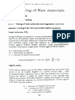 S. Testing of Raw Materials: Method-1 (Using 0.5N Hci and 0.25N Naoh Solutions)