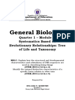 General Biology 2: Quarter 1 - Module 5: Systematics Based On Evolutionary Relationships: Tree of Life and Taxonomy