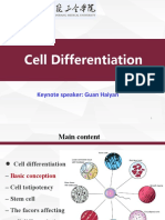 Cell Differentiation: Keynote Speaker: Guan Haiyan