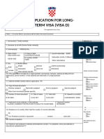 Application For Long-Term Visa (Visa D) : Photo