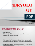 Embryolo GY: Presented By: Ms. Sweta K. Gaude M.Sc. (N) 1 Year SDM Ins