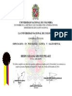 Diploma Psicologa