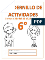 6° Semana 31 CUADERNILLO DE ACTIVIDADES