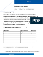 Informe de Mediciones y Cálculo de Errores