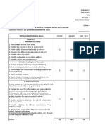 Table of Specification: Jose Panganiban National High School