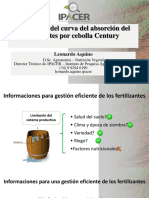 Aplicación Del Curva Del Absorción Del Nutrientes Por Cebolla Century