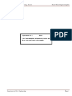 Experiment No. 1 Date: Title: Determination of Dissolved Oxygen in A Given Water and Wastewater Sample