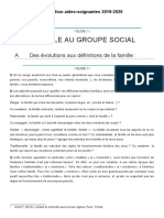 De La Famille Au Groupe Social - 1