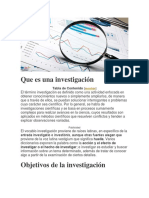 Que Es La Investigación