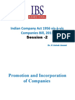 Indian Company Act 1956 Vis-À-Vis Companies Bill, 2011: Session - 2